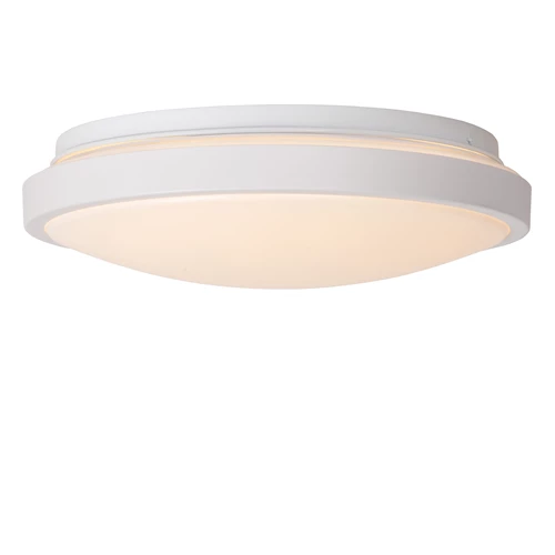 Lucide DASHER - Plafonnière Badkamer - Ø 29,3 cm - LED - 1x12W 2700K - IP44 - Beweging & dag/nacht sensor - Wit - detail 1